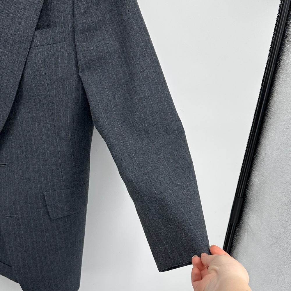 Hart Schaffner Marx VTG Old Money Academia Business ClassicCharcoal Blazer Sz40L - Picture 6 of 14